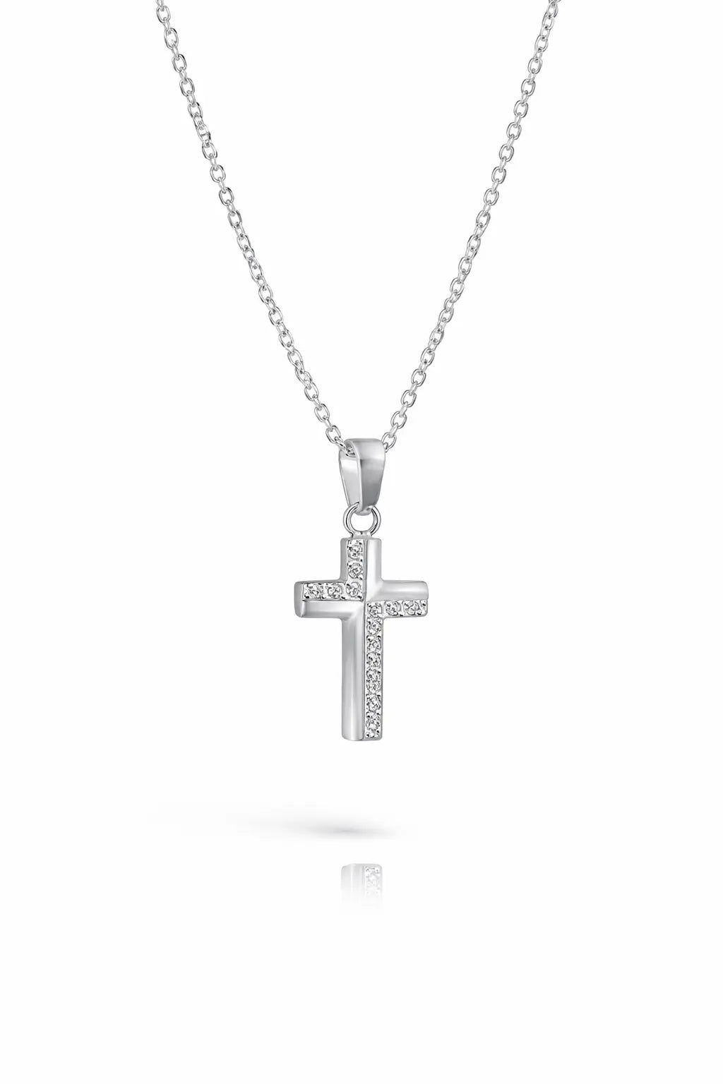Elegant Small Cross Necklace | 16+2” Stainless Steel Gospel Selections
