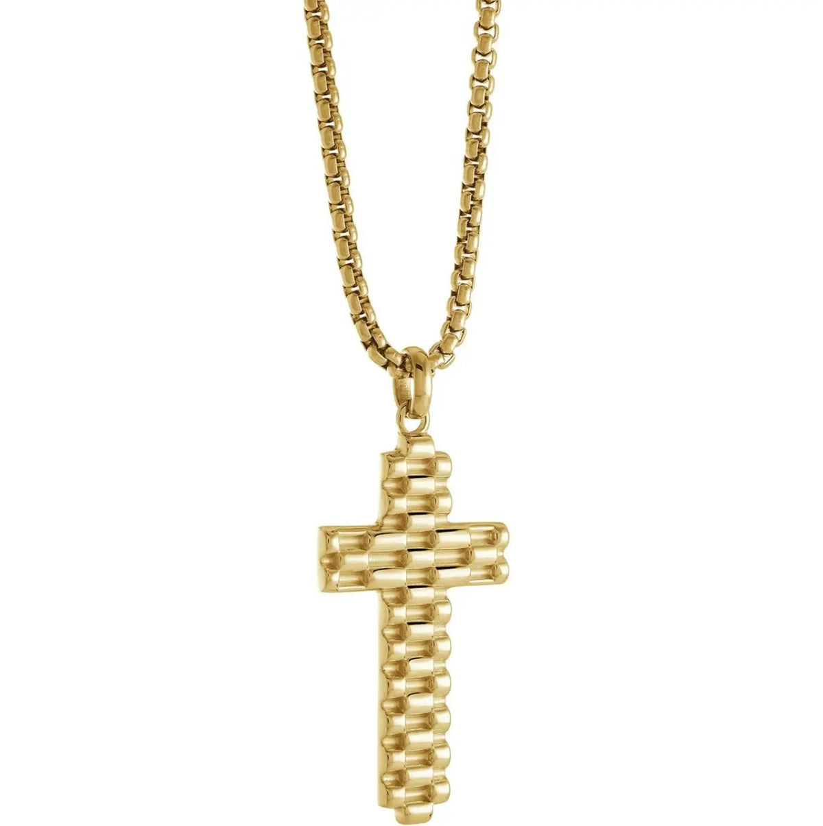 Watch-Link Cross Necklace - Premium Stainless Steel Chain Gospel Selections