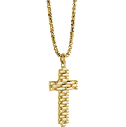 Watch-Link Cross Necklace - Premium Stainless Steel Chain Gospel Selections