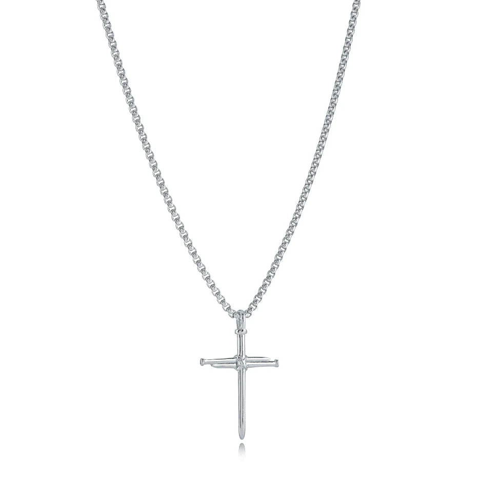 Nail Cross Necklace for Men