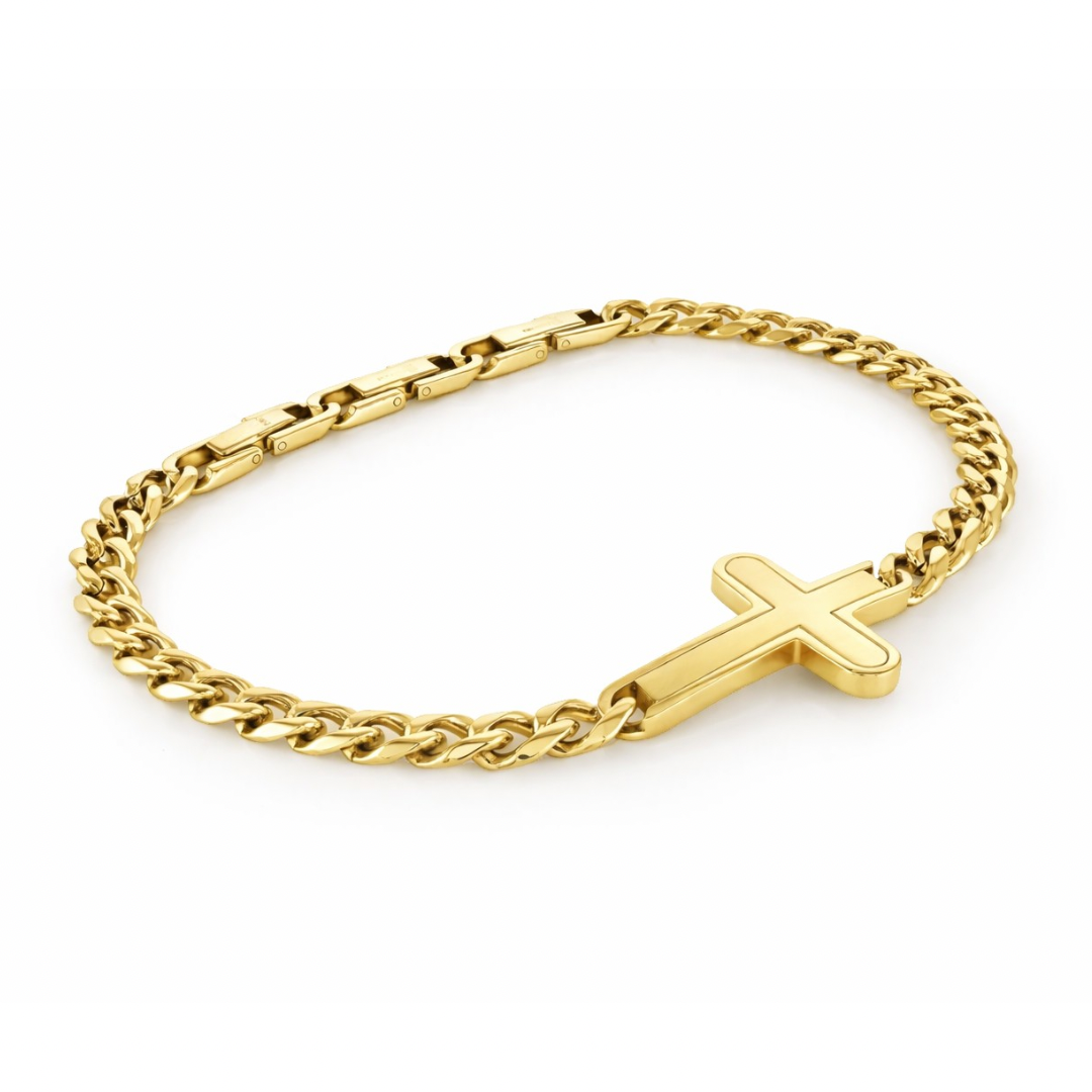 Bracelet Chaîne Maille Forçat Croisée | 7.5”+1” Acier Inoxydable Doré, Argenté & Anthracite