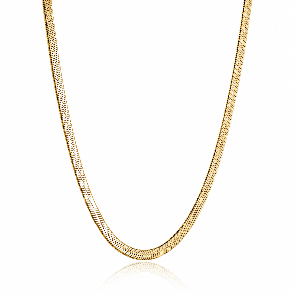 Steel Gold Herringbone Chain 3.3mm