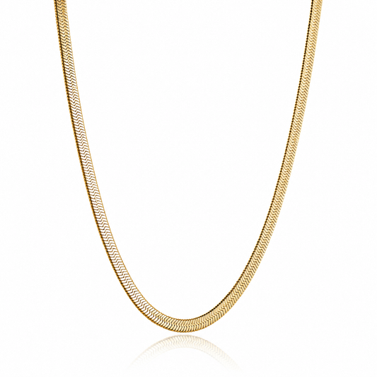 Steel Gold Herringbone Chain 3.3mm