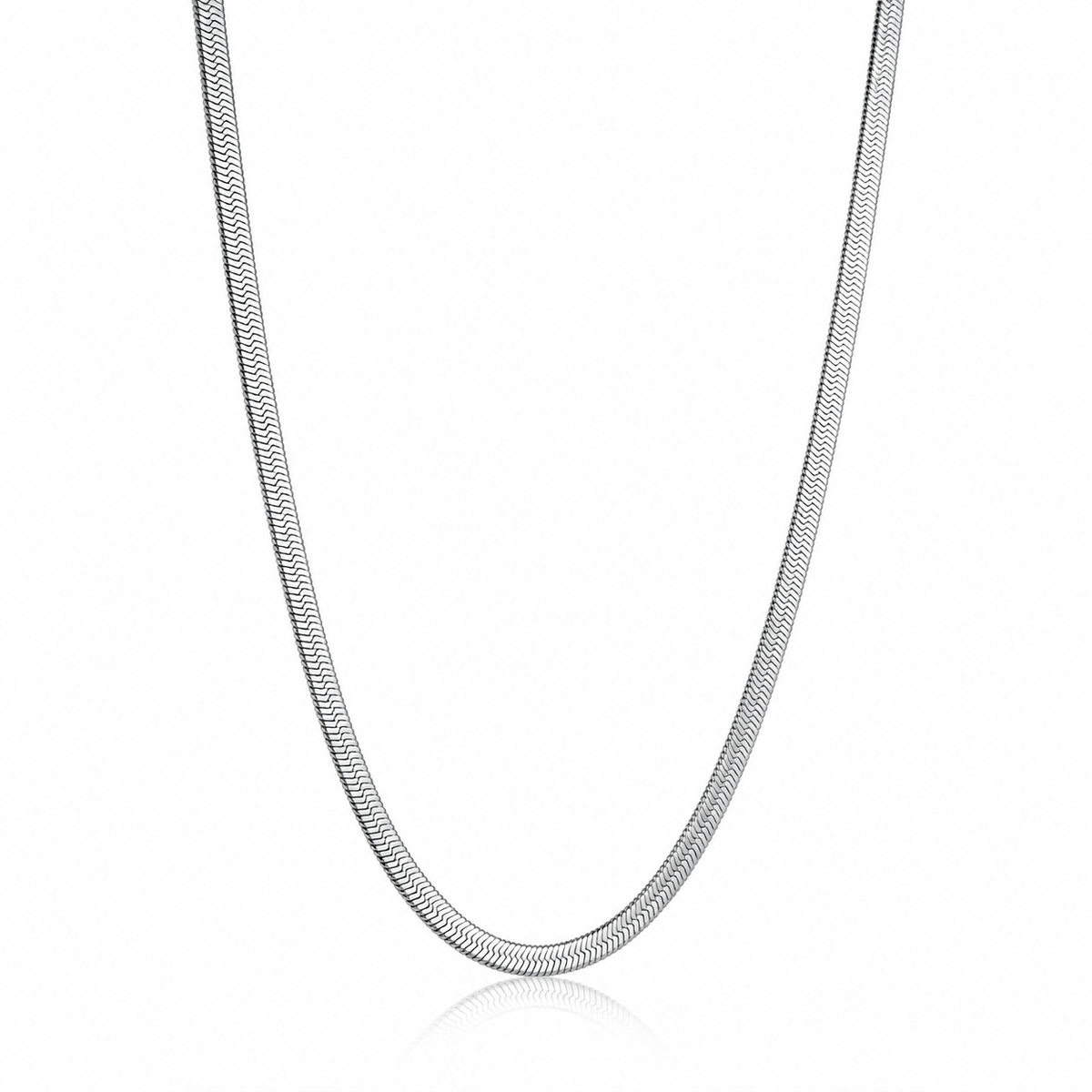Steel Silver Herringbone Chain 3.3mm