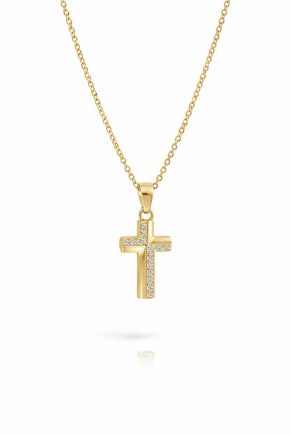 Elegant Small Cross Necklace | 16+2” Stainless Steel Gospel Selections