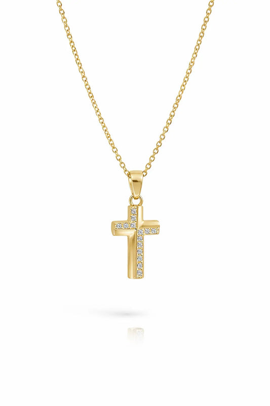 Elegant Small Cross Necklace | 16+2” Stainless Steel Gospel Selections