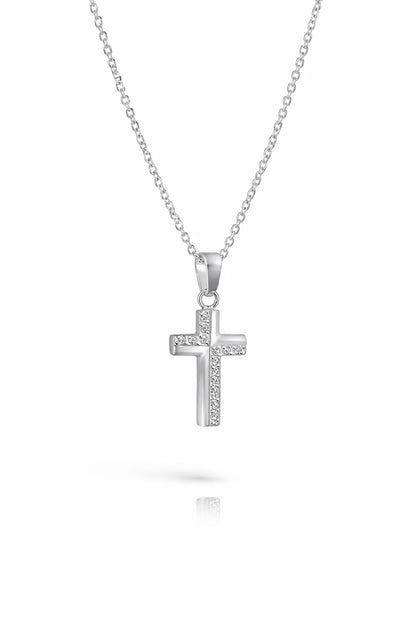 Elegant Small Cross Necklace | 16+2” Stainless Steel Gospel Selections