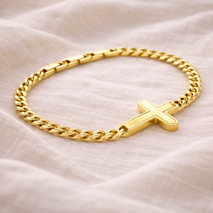 Bracelet Chaîne Maille Forçat Croisée | 7.5”+1” Acier Inoxydable Doré, Argenté & Anthracite