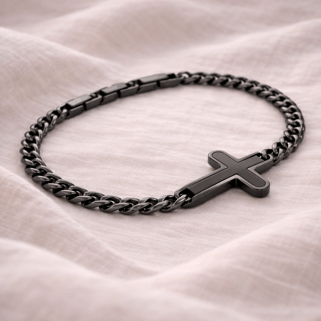 Bracelet Chaîne Maille Forçat Croisée | 7.5”+1” Acier Inoxydable Doré, Argenté & Anthracite