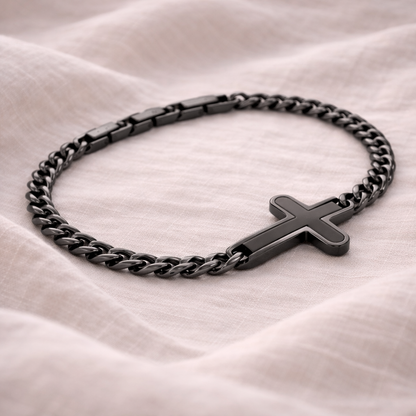 Bracelet Chaîne Maille Forçat Croisée | 7.5”+1” Acier Inoxydable Doré, Argenté & Anthracite