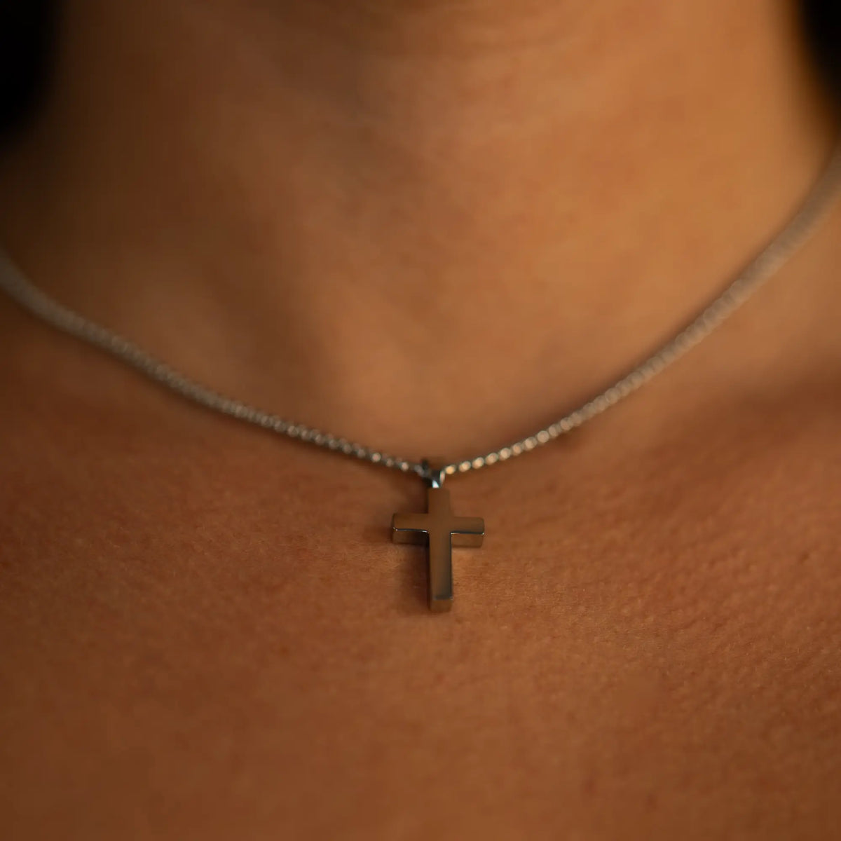 Classic Jesus Cross Necklace | 16” + 2” Stainless Steel Chain Gospel Selections