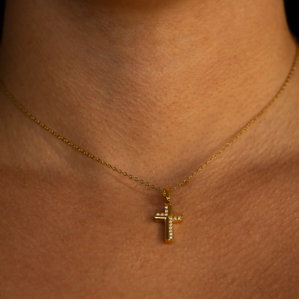 Elegant Small Cross Necklace | 16+2” Stainless Steel Gospel Selections